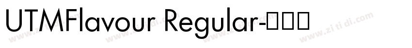 UTMFlavour Regular字体转换